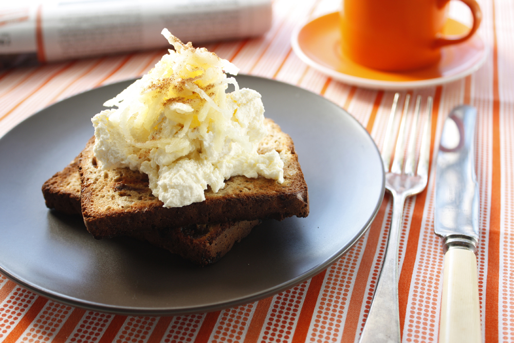 Fruit toast with ricotta & apple Gestational Diabetes Recipes